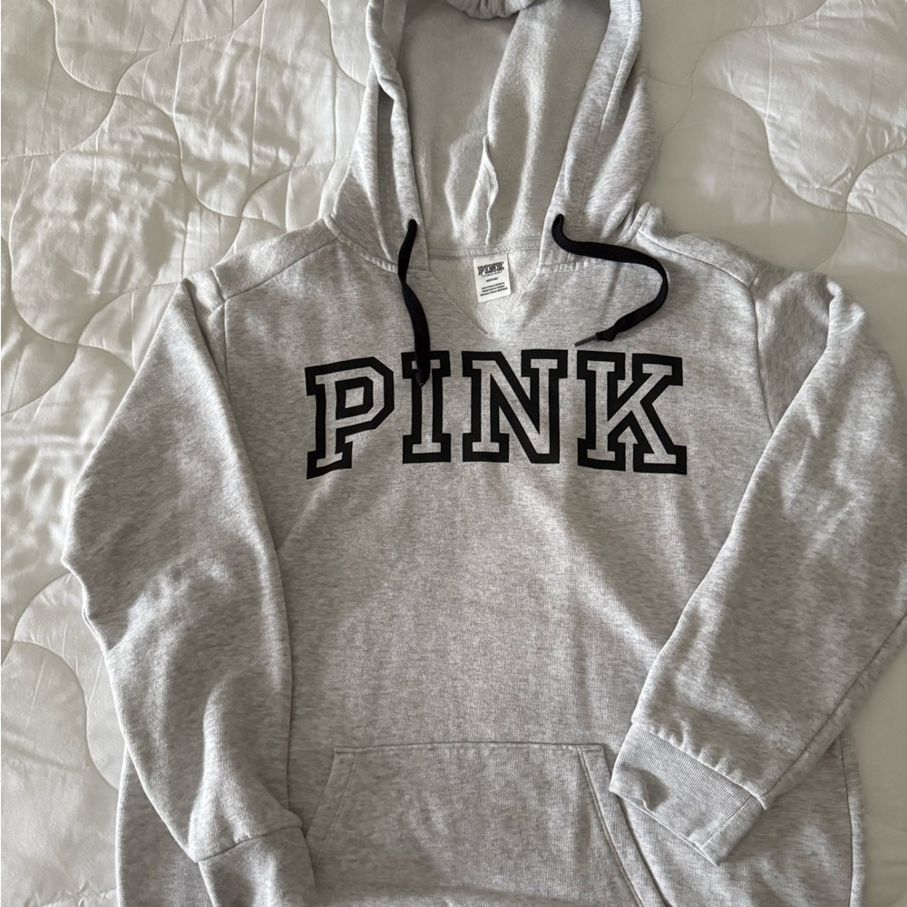 Gray PINK Hoodie